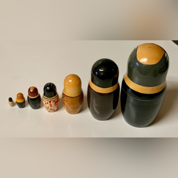 1980s Vintage Soviet Era Hand Painted Wooden Historic Russian Leaders Matryoshka - Picture 5 of 10